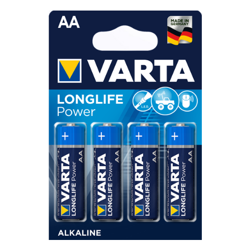 VARTA LONGLIFE POWER AA/LR6 - Pack de 4 Piles Alcalines