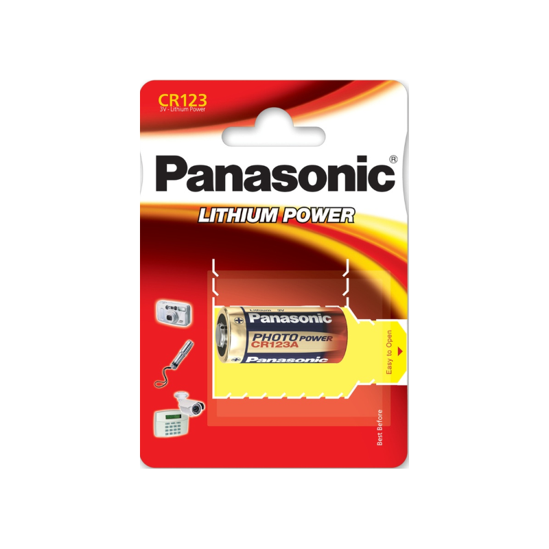 Pack 10 Piles CR123 Lithium PANASONIC 3V