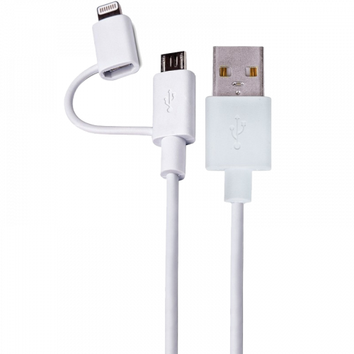 Câble lightning + Micro USB vers USB 2.0 - 1M