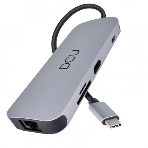HUB USB Type C vers HDMI + RJ45 + 3 x USB 3.0 + Carte SD / TF + JACK + Power Delivery